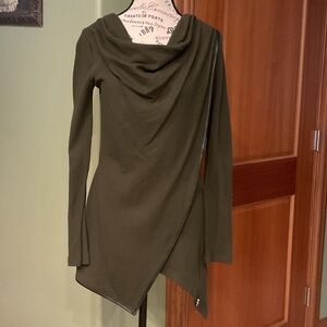 Marc New York Olive Green Textured Top NEW, Size S